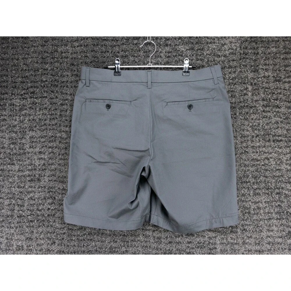 Banana Republic Shorts Mens 34 Inseam 9 Gray Stretch Chino Casual Preppy Golf